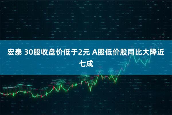 宏泰 30股收盘价低于2元 A股低价股同比大降近七成